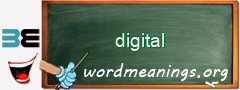 WordMeaning blackboard for digital